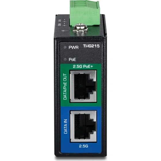 TRENDnet TI-IG215 PoE Strøminjektor 2.5G DIN-rail Sort