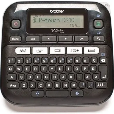Brother PT-D210VP labelmaskine med kuffert og adapter