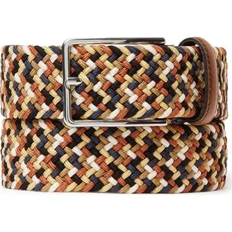 Saddler Mars tekstil- og læderbælte (elastisk)