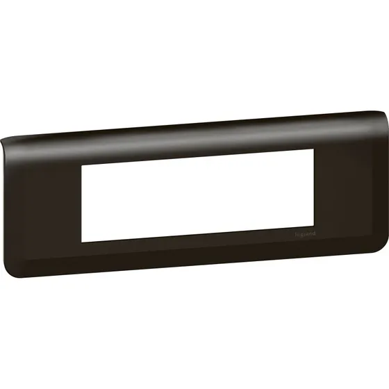 Legrand Mosaic ramme horisontal 6m mat sort RAL 9017