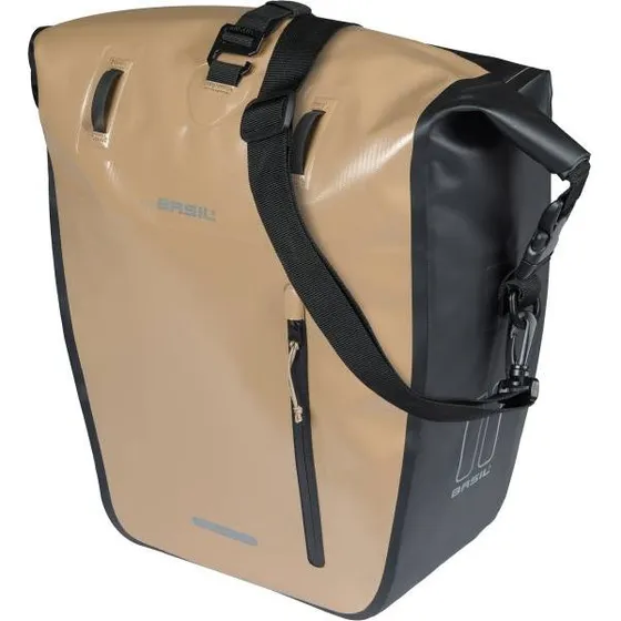 Basil Rivo MIK cykeltaske 25–31L Sand/Sort