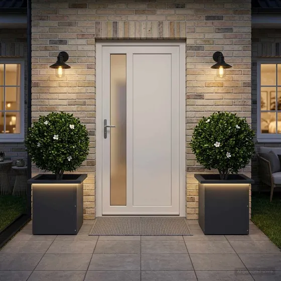 vidaXL Plantekasse med LED 2 stk. Antracit 30x30x30 cm Stål