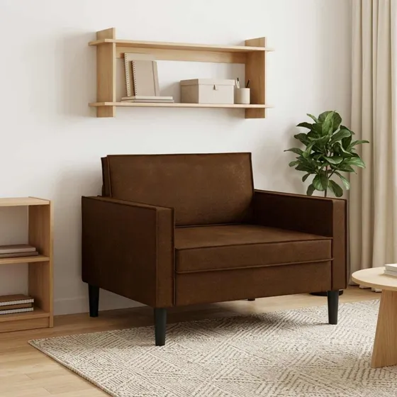 vidaXL XL-lænestol i brunt faux suede læder