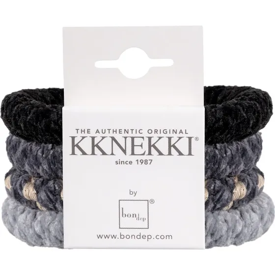 Kknekki Hair Tie Bundle 56 - 4 stk. i Black & Grey