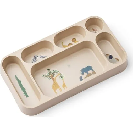 LIEWOOD Mosu opdelt tallerken, 6 rum – genanvendt PET