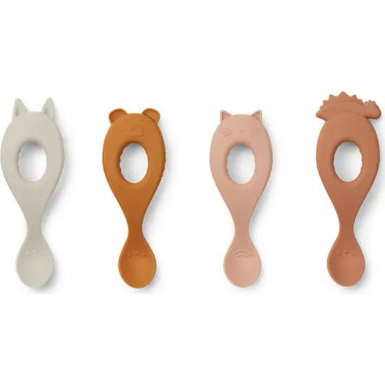 Liewood Liva Børneske 4-pak, Silikone – Rose Mix