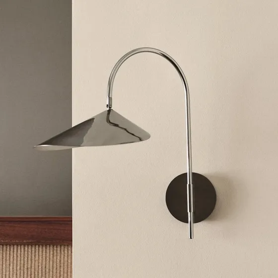 Ferm LIVING Arum væglampe i rustfrit stål, 47 cm