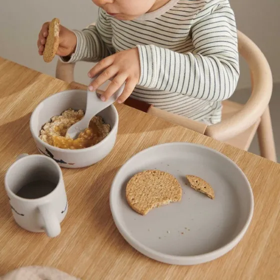 Liewood Vivi spisesæt 4 dele – Sandy/Circus (silikone)