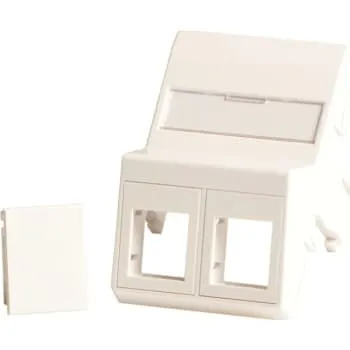 Clicfit Dataudtag 30° for 2x Keystone, Hvid, 50x75mm
