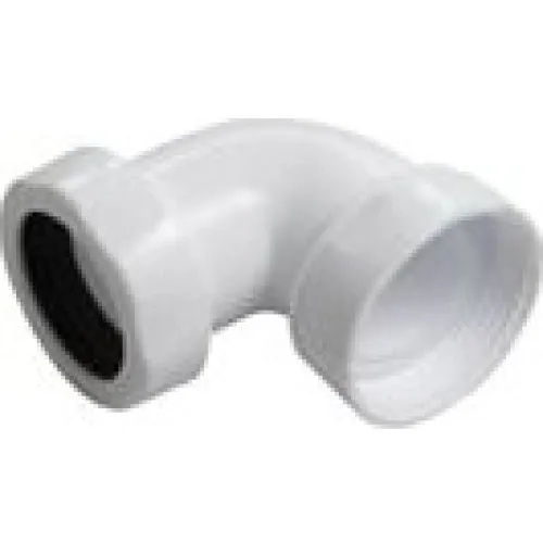 Afløbsvinkel 1 1/2 x 32 mm i hvid plast