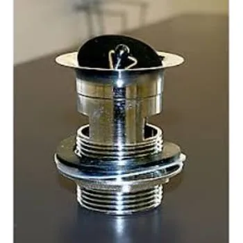Unite bundventil 1 1/4" med sort prop, forkromet