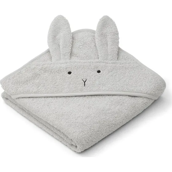Liewood Albert babyhåndklæde m. hætte Kanin Dumbo Grey