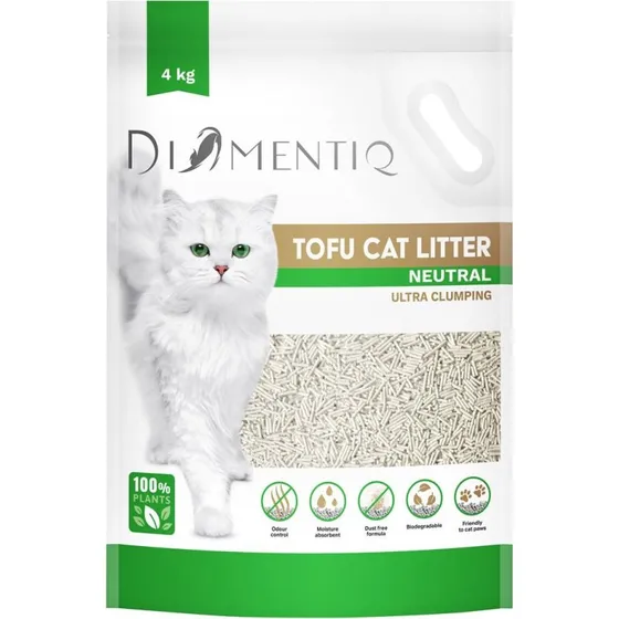 DIAMENTIQ Tofu Kattegrus Neutral Ultra Clumping - 4 kg