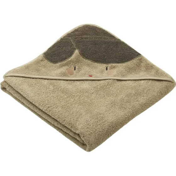 Augusta Økologisk Frotté Hættehåndklæde 100x100 cm - Brun