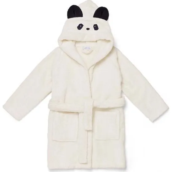 LIEWOOD Lily badekåbe Panda - Creme De La Creme (økologisk bomuld)
