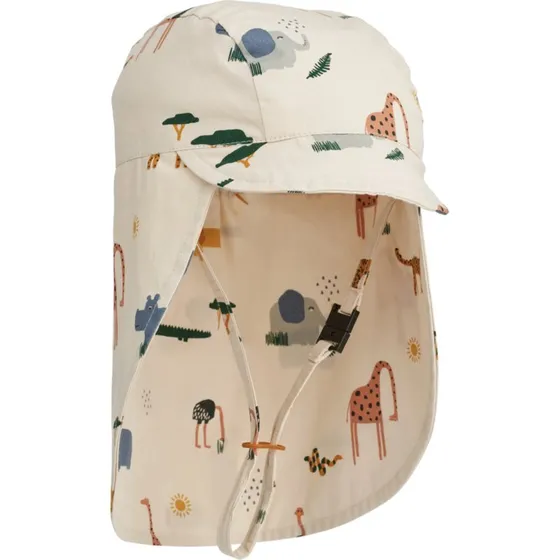 Liewood Cecilia solhat med nakkebeskyttelse - Ecru