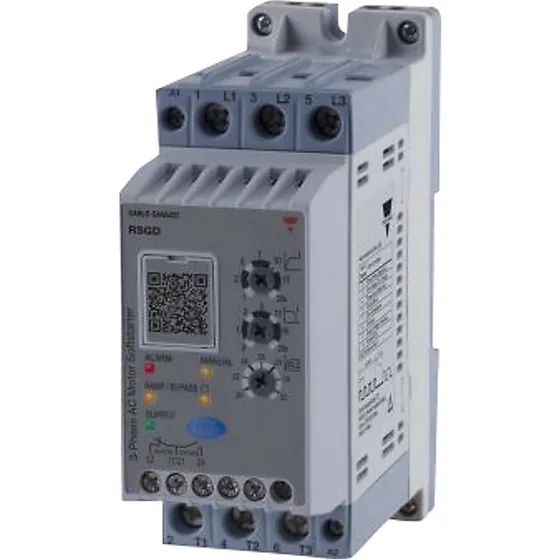 RSGD-serien Softstarter 25A 11kW 3x400V med overbelastningsbeskyttelse