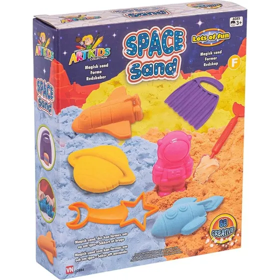 Artkids Space Magisk Sand - Sæt med 3 poser og forme