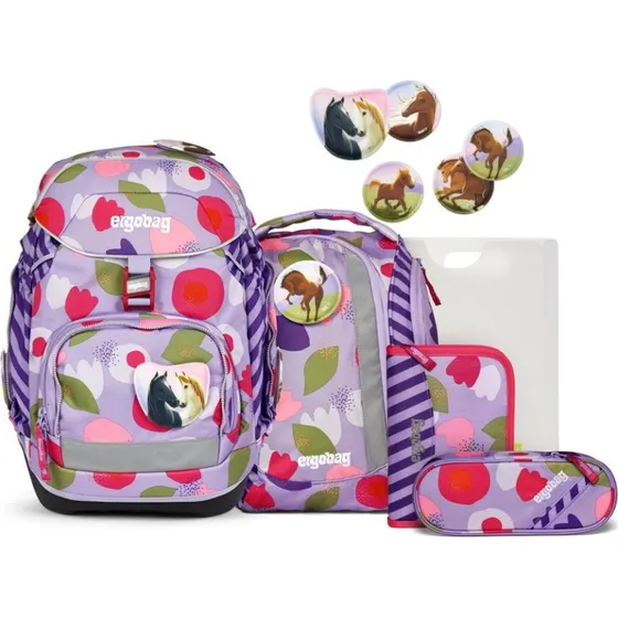 Ergobag Pack skoletaske-sæt Flower Powbear
