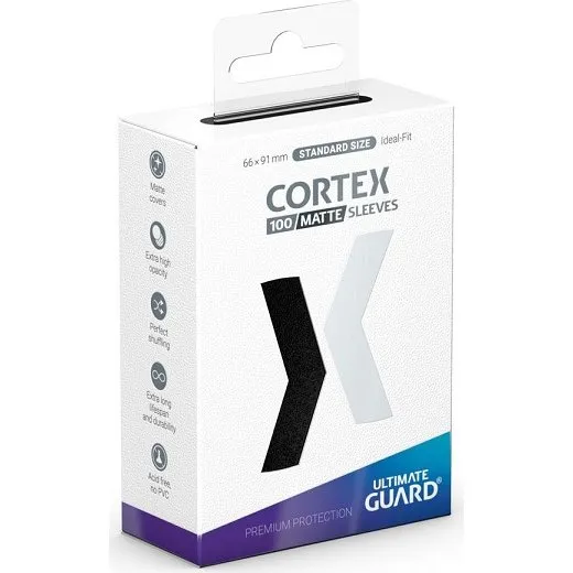 Ultimate Guard Cortex Sleeves - Matte Black - 100 stk.