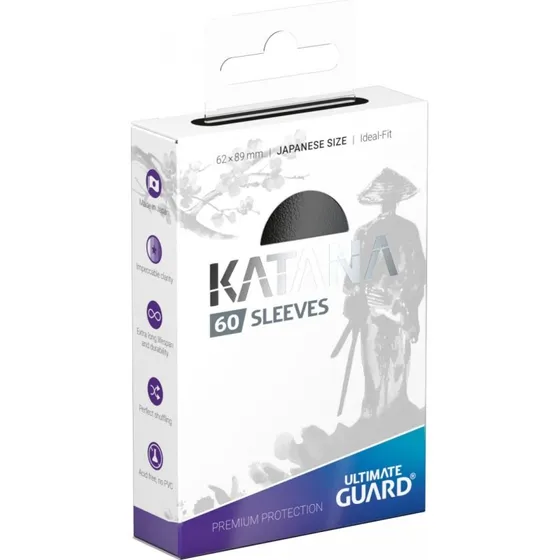 Ultimate Guard Katana Sleeves - Japanese Size - 60 stk - Black