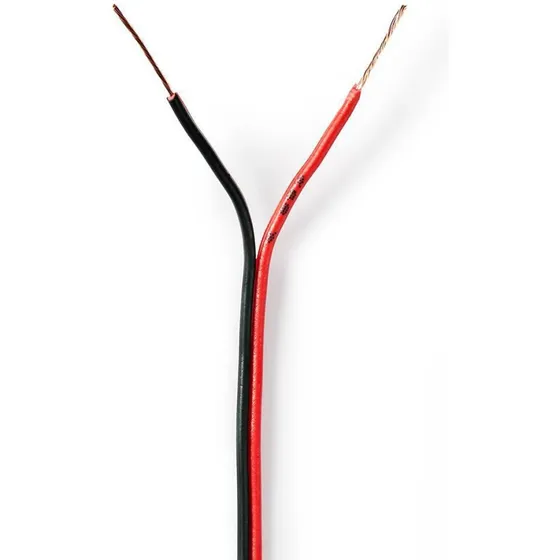 Nedis Højtalerkabel 2x0,35 mm² CCA 100 m Rød/Sort