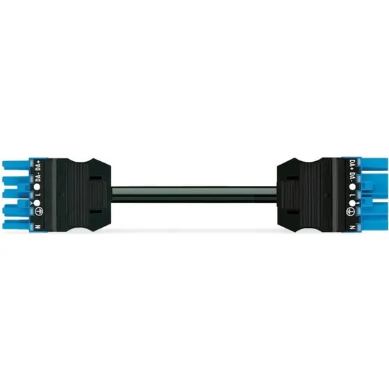 Mellemkabel H05Z1Z1-F 5G2,5mm² 4m Blå CCA Hunstik-Hanstik