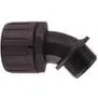 Forskruning PA66 Ø28-45 M25 Sort 45° IP66