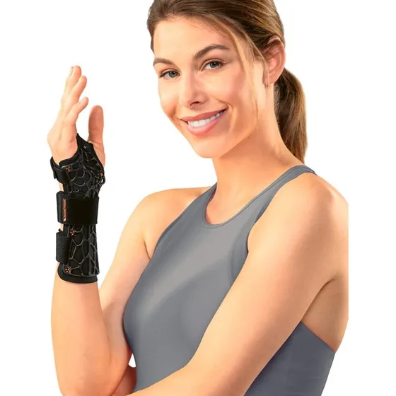 Sporlastic MANU-CAST® Organic håndledsbandage, venstre, str. 2, sort