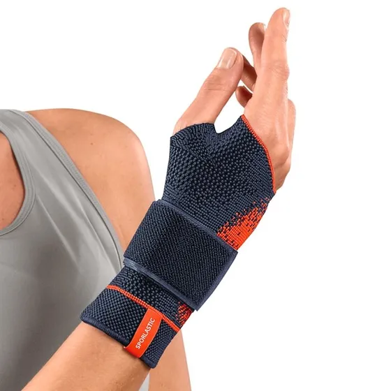Sporlastic MANUDYN Supreme håndledsbandage, højre, str. L, platin/orange