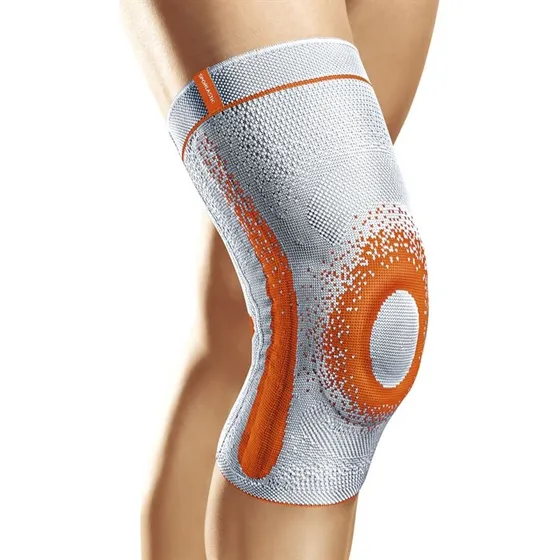 Sporlastic GENU-HiT® Supreme knæbandage, str. 4, platin/orange