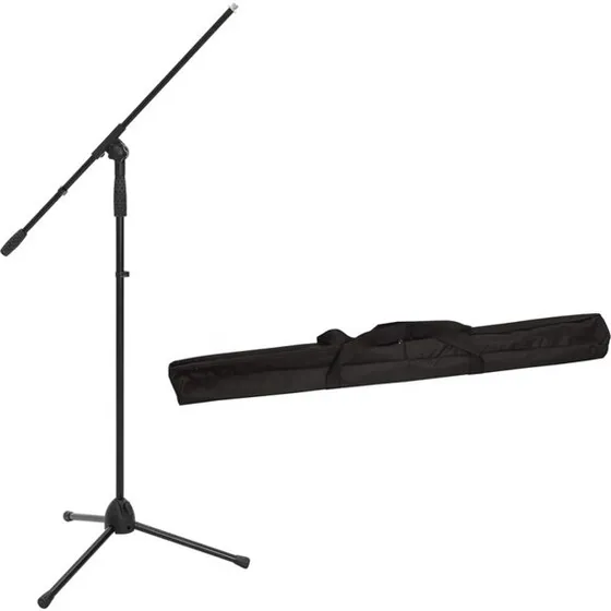 OMNITRONIC MS-2A mikrofonstativ med boom (sort) + taske