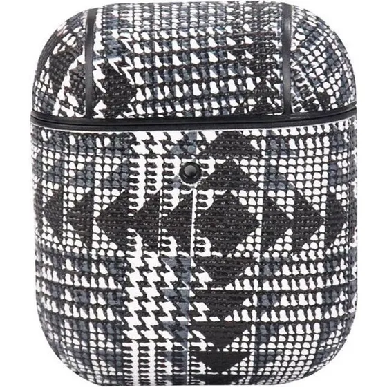 Terratec AirBox Etui til AirPods 1/2 - Grå/Hvid Tekstil Print