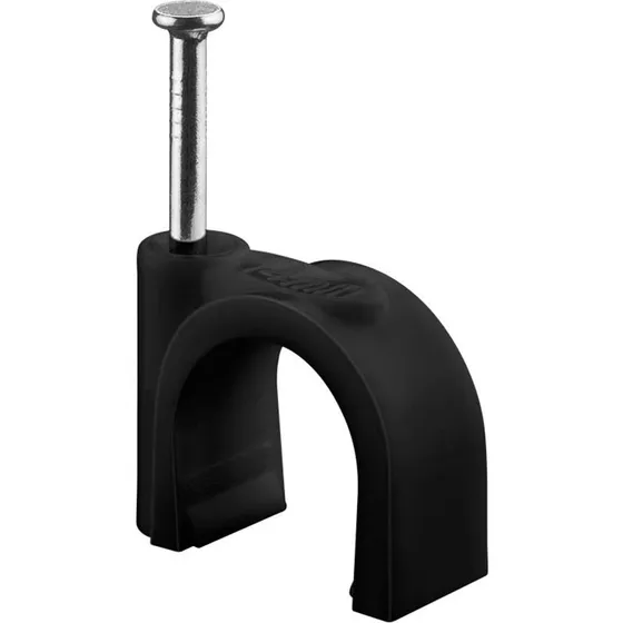 Goobay Kabelclip 14 mm - Sort til runde ledninger