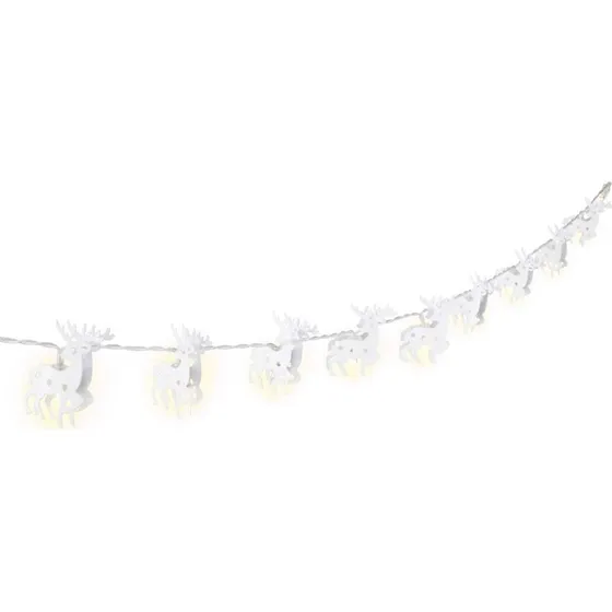 Goobay Rensdyr LED-lyskæde 130 cm, varm-hvid med timer