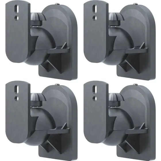 Goobay Universal Højttalerholder, 4 stk. - Sort (Max 3.5kg)