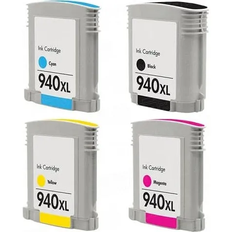 HP 940XL Kompatible Blækpatroner - 4 farver (143-153 ml)
