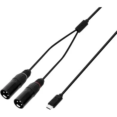 Adam Hall 3 STAR USB-C til 2 x XLR Han Signalkabel, 1,5m