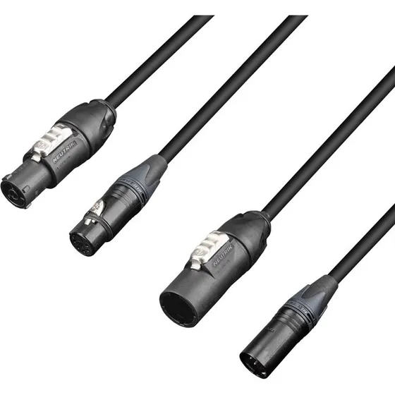 Kombi DMX & PowerCon True1 kabel, 5-pol, 1,5m