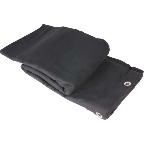 Molton bagtæppe 300 g/m² Sort 3 x 4 meter