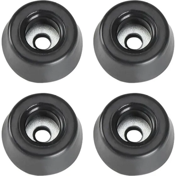 AH Gummifødder 20 x 9 mm - Sort - 4 stk.