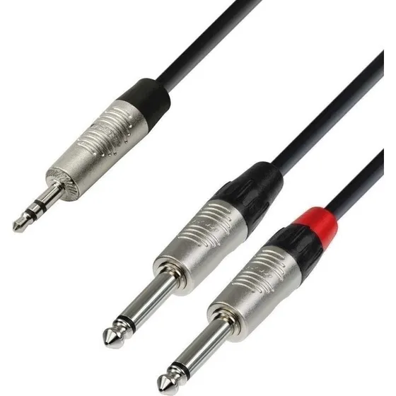 AH 4 STAR YWPP Y-kabel: 3,5mm Stereo til 2x 6,3mm Mono, 1,5m