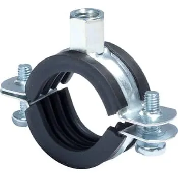 Samontec FRS 2-delt rørbøjle 48-54 mm M8/M10 med gummi