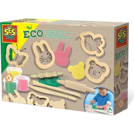 SES Creative Modellervoks 3 x 90 g med træværktøj (Eco)