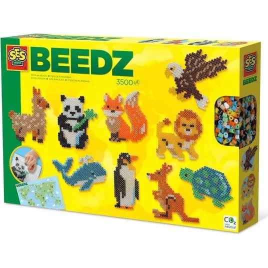 SES Creative Strygeperler - Verdens dyr (3500 perler)