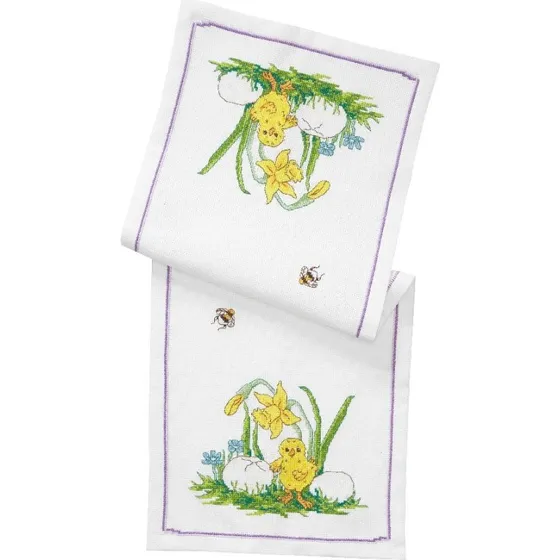 Broderikit Løber Påskelilje – Broderisæt 24x63 cm