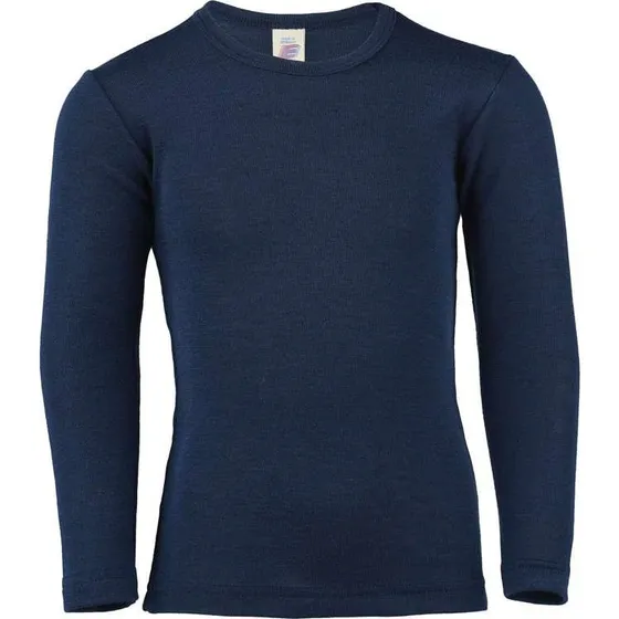 Engel Natur Bluse - Økologisk Uld/Silke - Navy