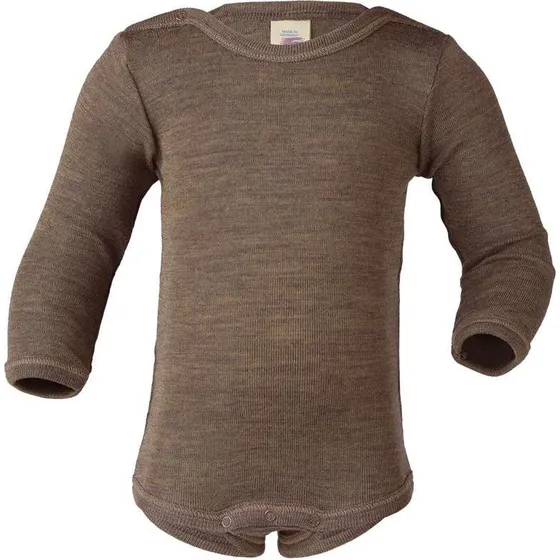 Engel Natur Body m. Lange Ærmer - Uld/Silke - Walnut