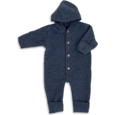 Engel Heldragt i 100% Merino Uld til Baby, Blue Melange, 74/80