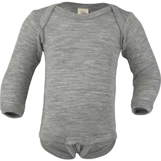 Engel Natur Body m. lange ærmer - Uld/Silke - Grey